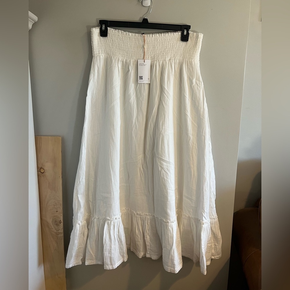 Quince Maxi Skirt with Smocked Waist